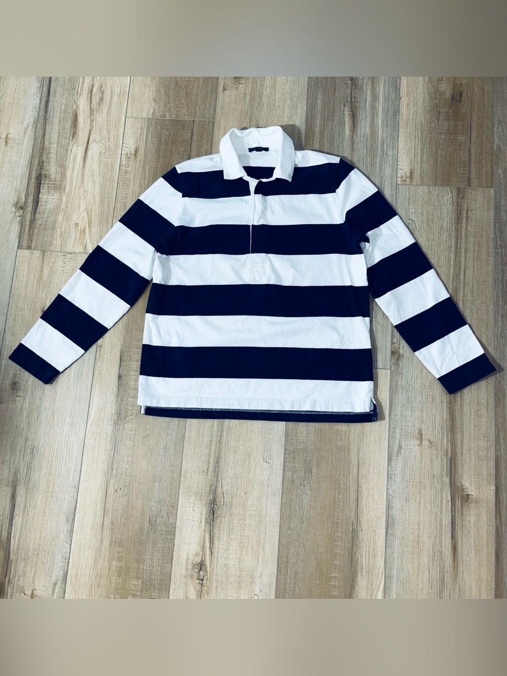 J. Crew Women’s Cotton Striped Rugby Polo Shirt Size Large